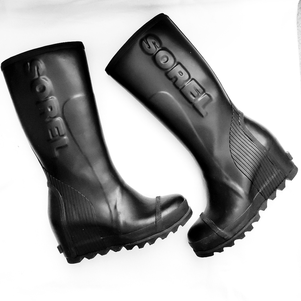 Labor Day Sale!! Sorel Joan Rain Tall Wedge Boots